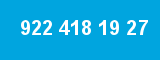922 418 19 27 922 418 19 27
